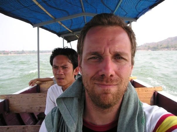 Bobby Dennie on a boat in Southeast Asia