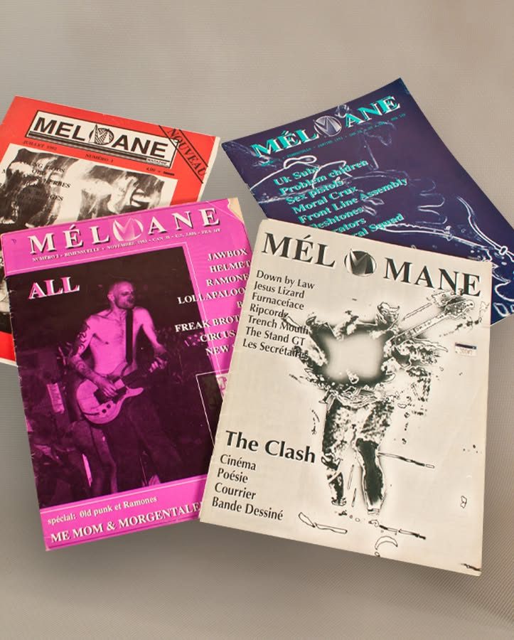 Mélomane, the photocopied punk zines Bobby wrote for in Quebec