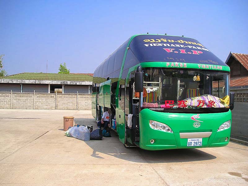 sleeper bus Ventiane-Pakse Laos