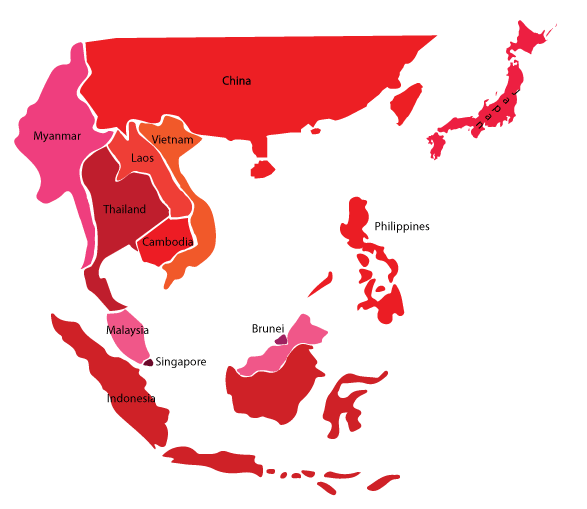 budget 6 mois, itinéraire carte asie du sud est thailande laos cambodge